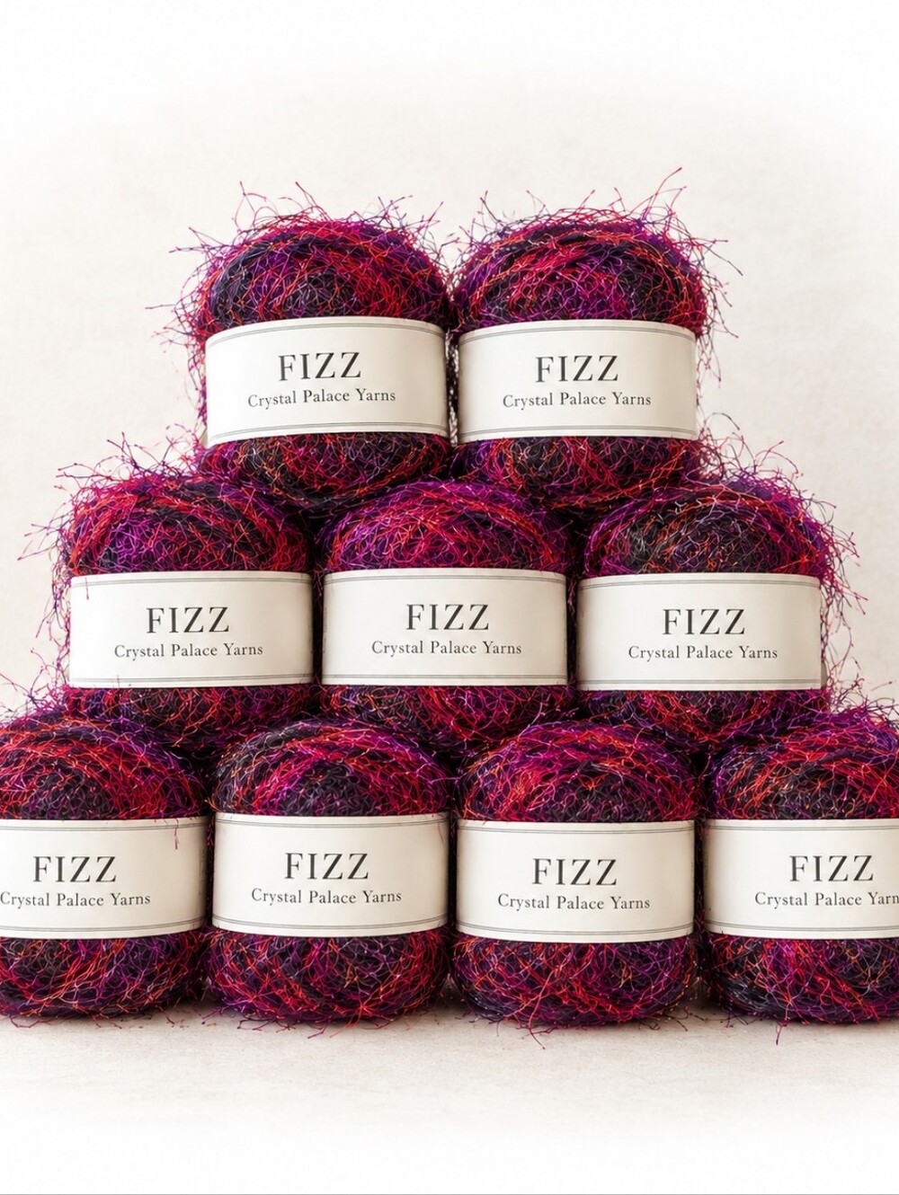 9 Skeins Crystal Palace Fizz Yarn Discontinued Dye Lot Eyelash Yarn Jeweltone